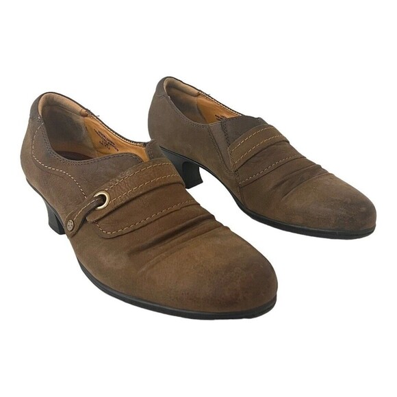 Earth Womens Size 11 Whirlwind Brown Burnished Toe Leather Pumps - Picture 1 of 7